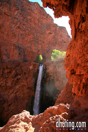 David Huting > Havasupai Indian Reservation, AZ >  Cave View of Mooney Falls