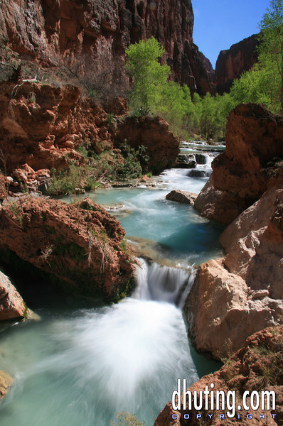 David Huting > Havasupai Indian Reservation, AZ >  Sunny Afternoon Falls at Havasupai