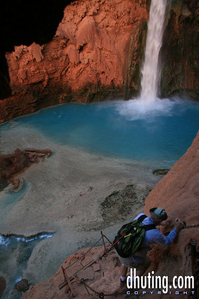 David Huting > Havasupai Indian Reservation, AZ >  Tough Hike down Mooney Falls